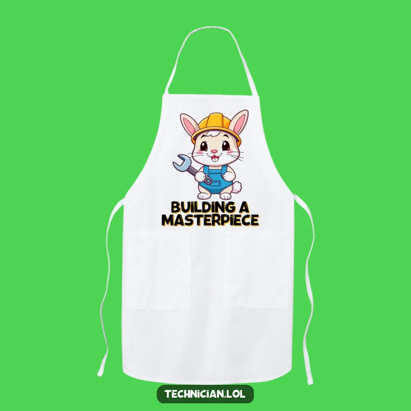 Funny Bunny Builder Apron: Kitchen Construction Wear, Hilarious Chef Gift
