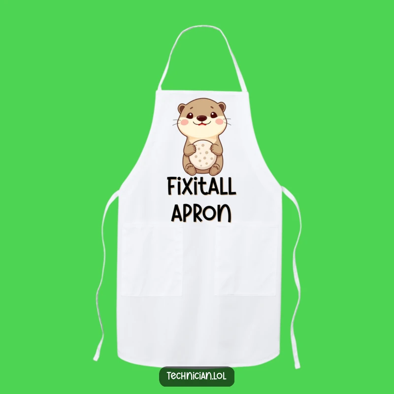 Funny Otter Multitool Apron: Cook with Smiles and Handy Critter Charm