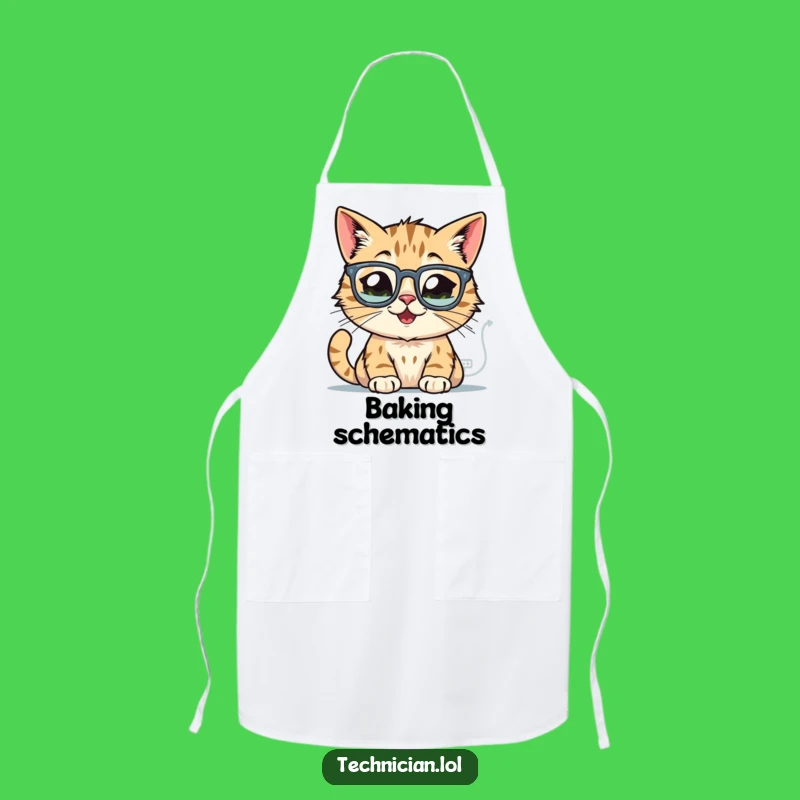 Funny Cat Coder Apron - Cook Up Brilliant Ideas!