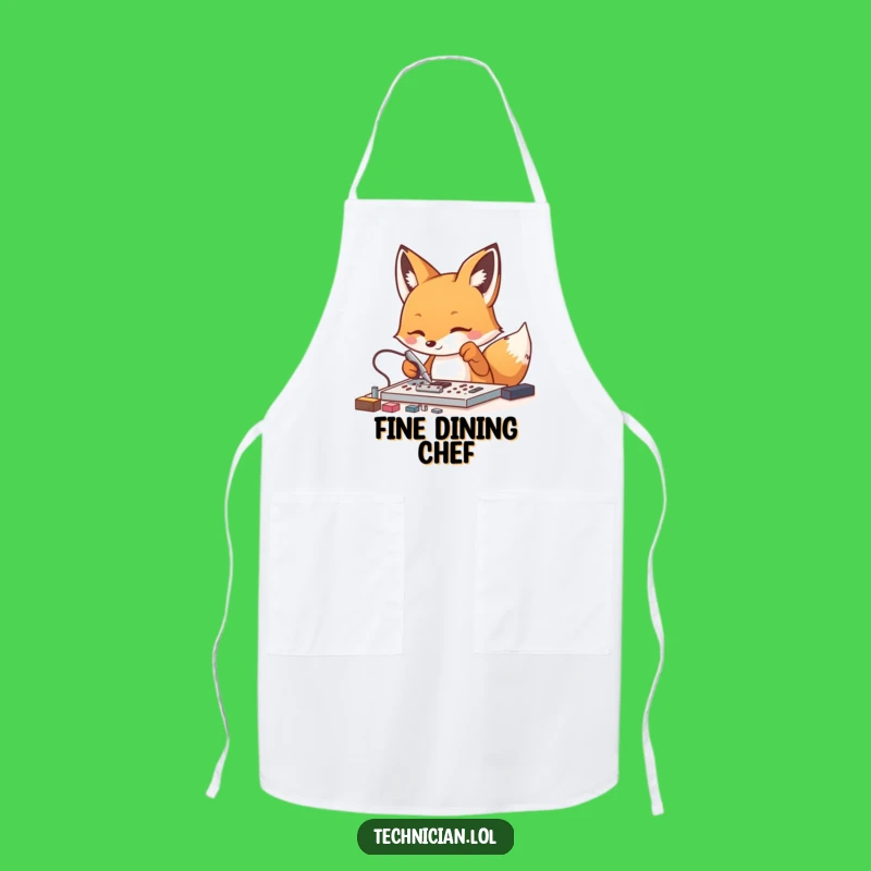 Funny Fox Tech Apron: Cook with Precision and Playful Dexterity