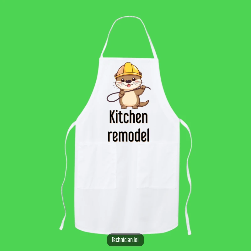 Funny Otter Hard Hat Wire Apron - Kitchen DIY Fun!