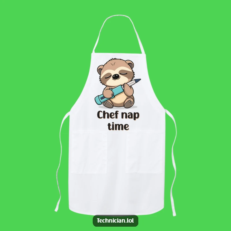 Funny Sloth Apron: Cook with Slow Humor and Backwards Charm