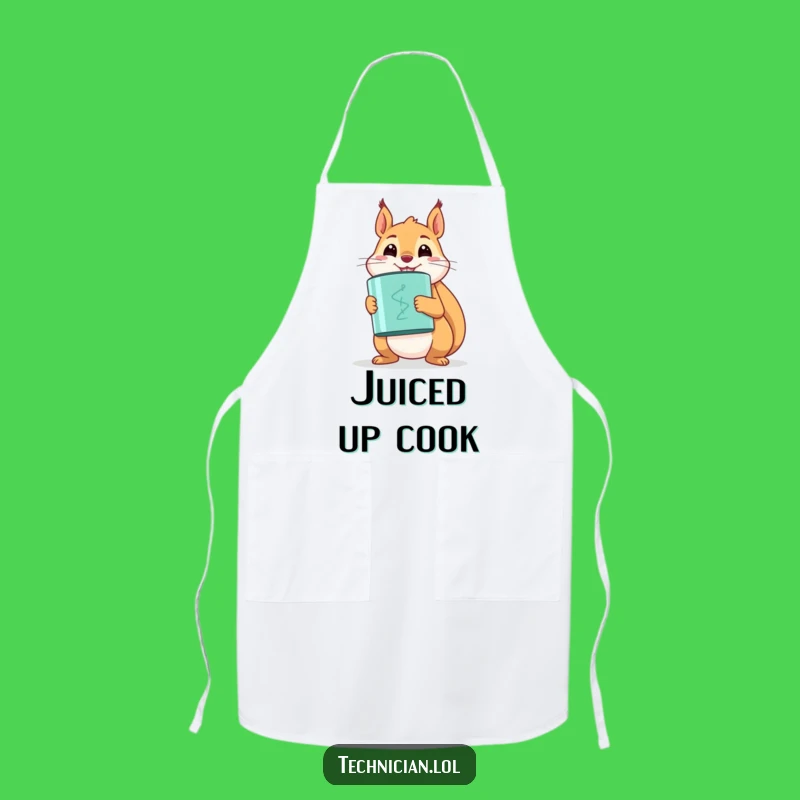 Funny Squirrel Capacitor Apron - Cook with Power!
