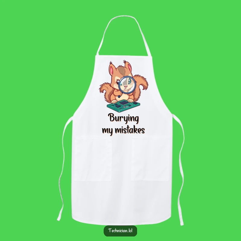 Funny Squirrel Engineer Apron: Chef's Focus Tool, Perfect Gift for Makers