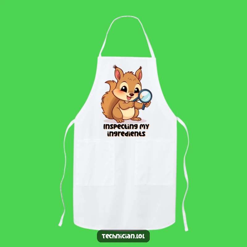 Funny Squirrel Circuits Apron: Workshop Ready, Practical Funny Gift