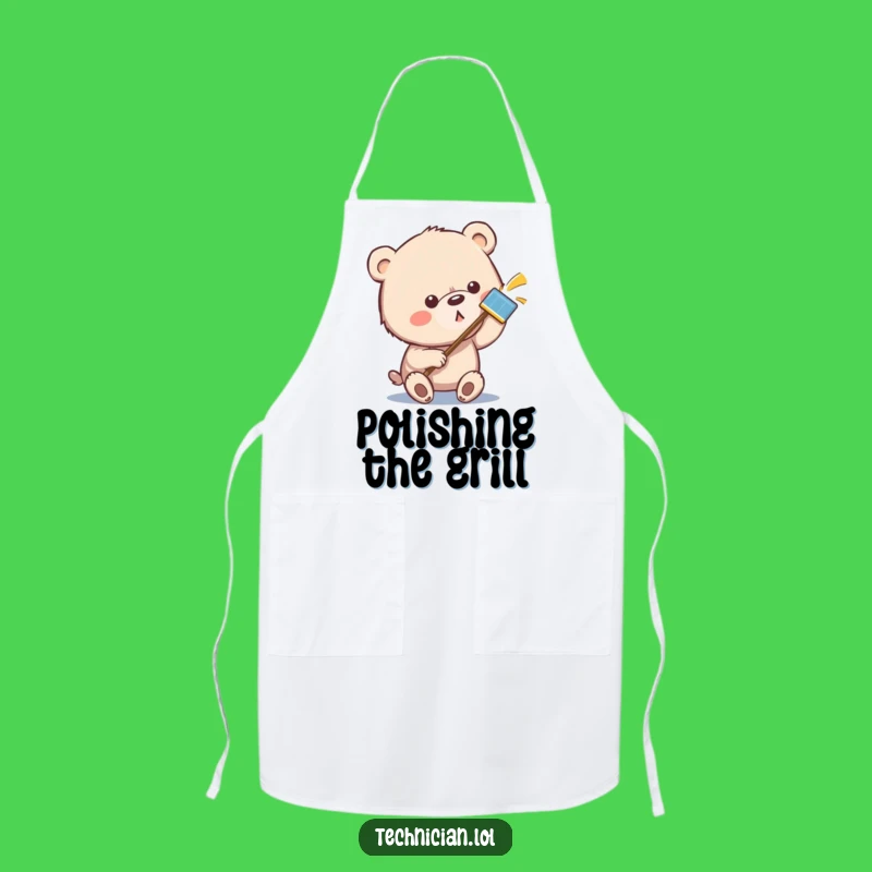 Funny Bear Cleaning Apron: Cook with Precision Gift