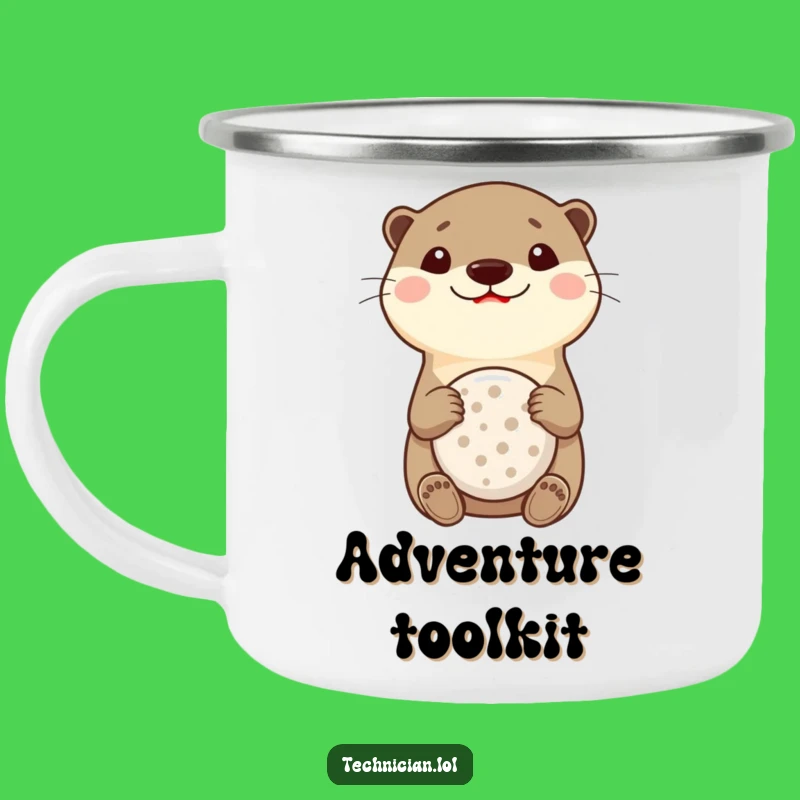 Funny Otter Multitool Camping Mug: Adventure with a Smiling, Handy Companion