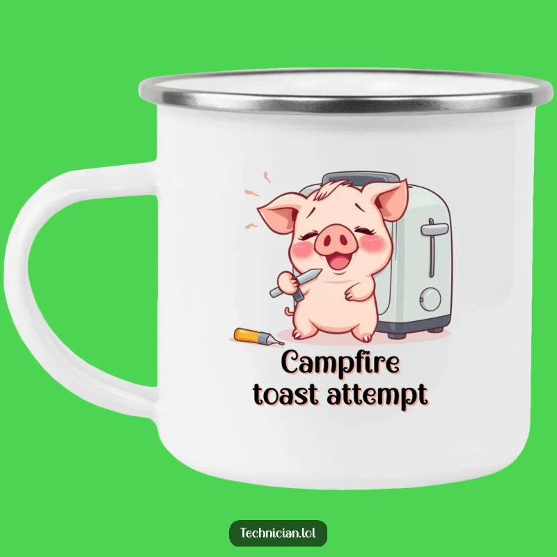 Funny Piglet Camping Mug: Giggles Around the Campfire
