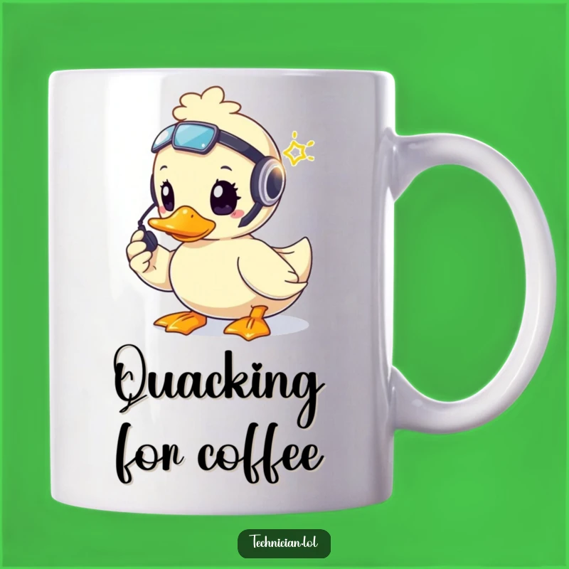 Funny Brave Duck Tech Support Mug - Fix It Gift!