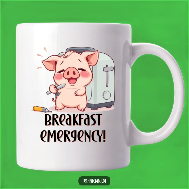 Funny Piglet Mug: Giggles Guaranteed While Fixing Toasters