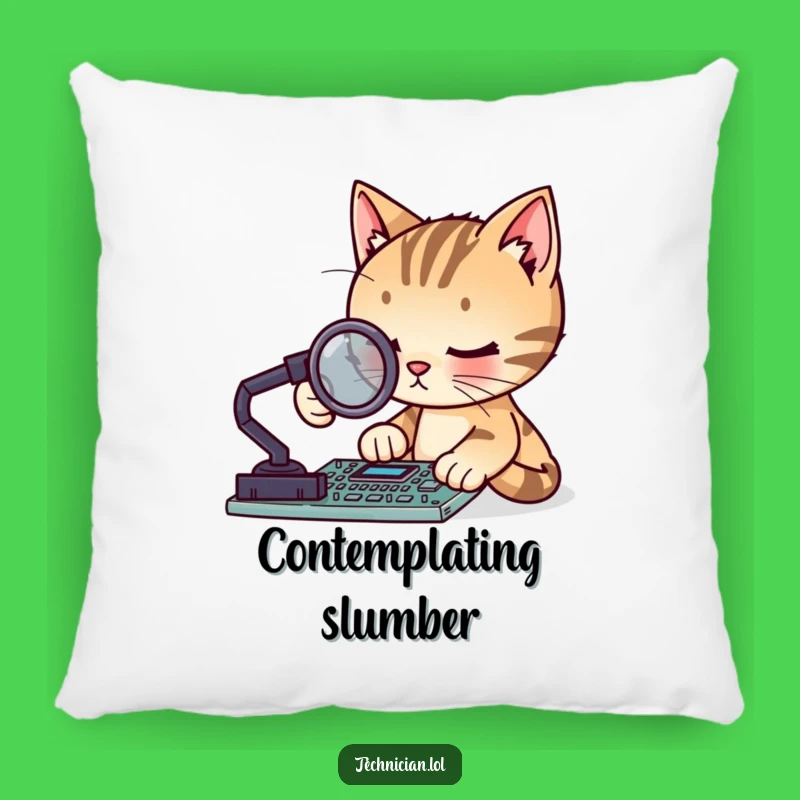 Funny Cat Circuit Board Pillow: Cozy Feline Decor, Hilarious Geek Gift
