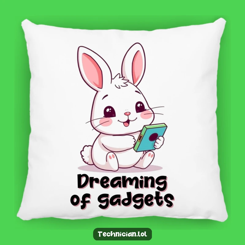 Funny Rabbit Comfort Pillow: Soft Rabbit with Gadget, Cute Funny Gift Pillow