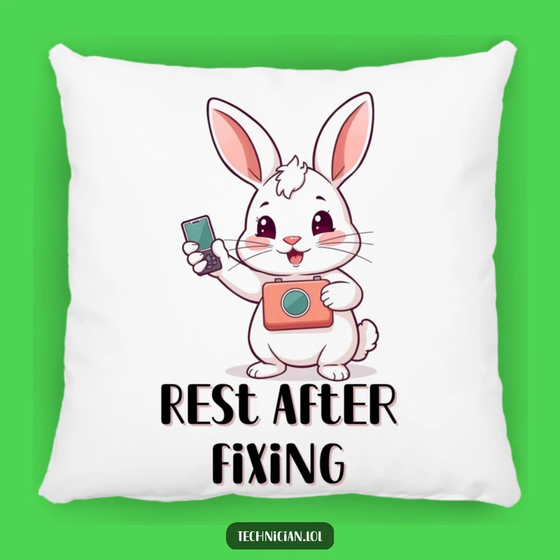Funny Rabbit Fixed Gadget Pillow - Comfy Cartoon Cushion & Funny Gift