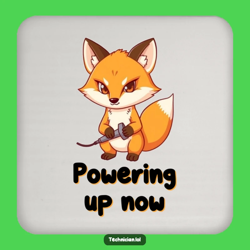 Funny Fox Coaster: Protect Surfaces with Determined Focus