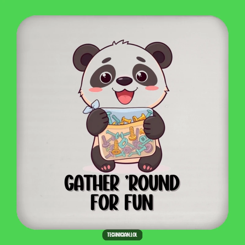 Funny Panda Screw Coaster: Protect Surfaces with Pride - A Small Funny Gift!