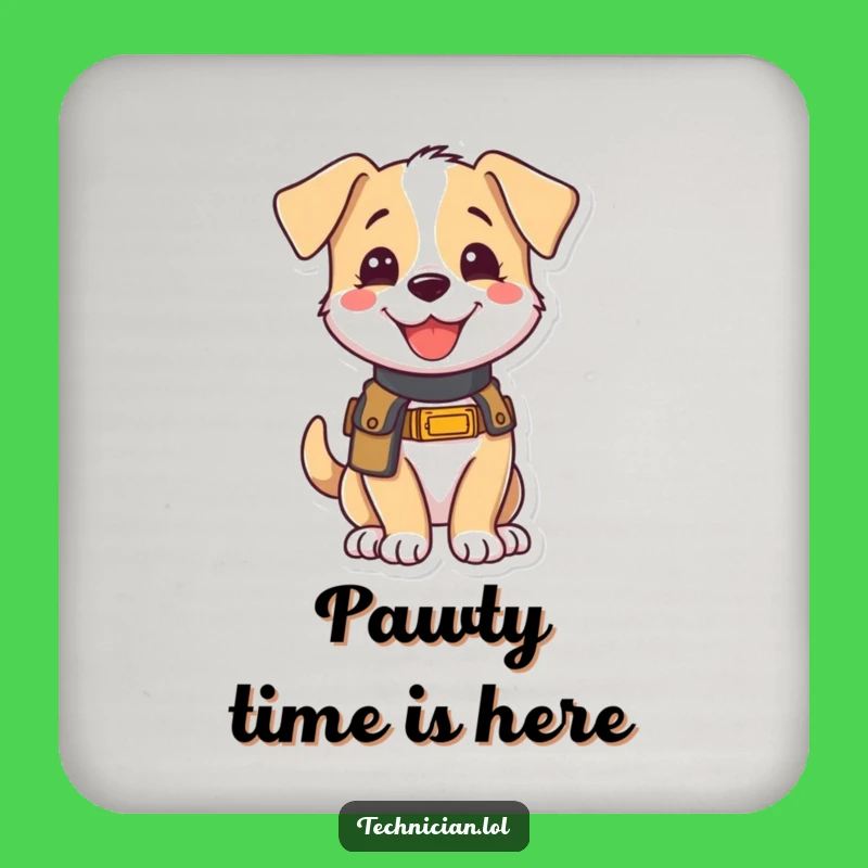 Funny Puppy Drink Coaster: Eager Table Protector, Perfect Humorous Gift for Home Decor