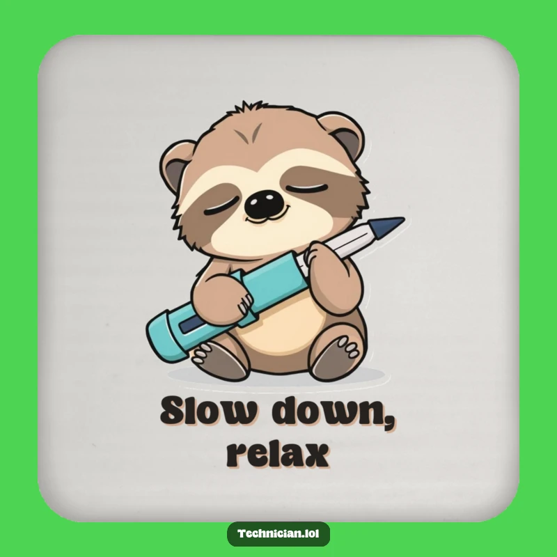 Funny Sloth Coaster: Protect Surfaces with Slow Humor