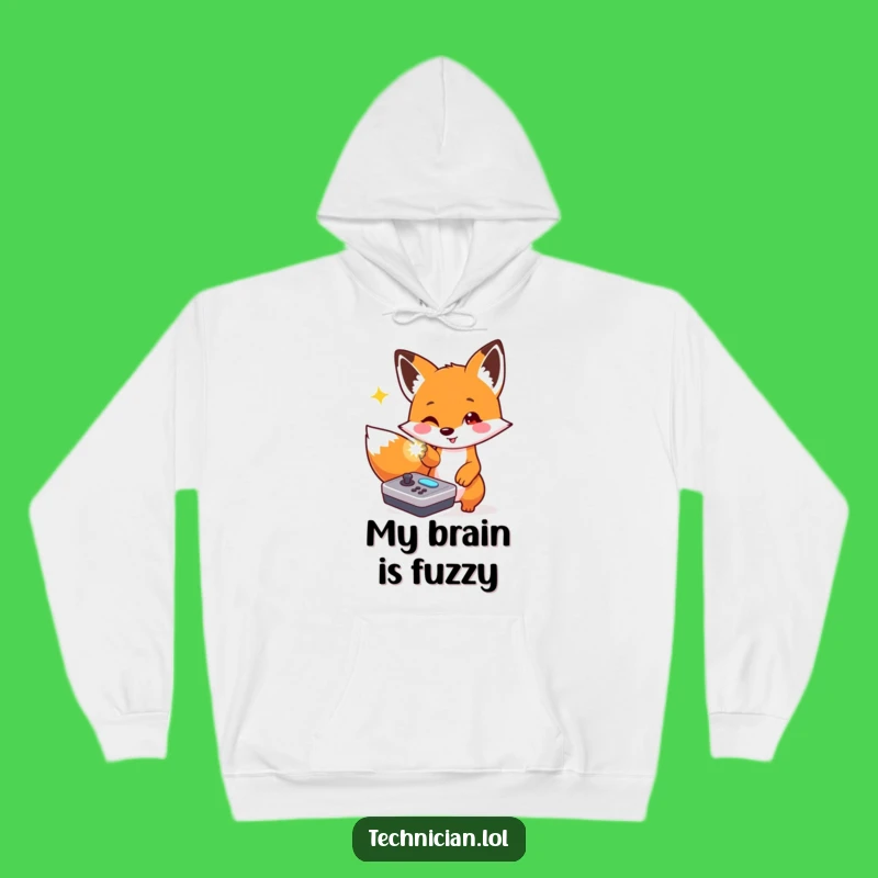 Funny Fox Tech Hoodie: Cozy Console Lover's Sweatshirt, Ideal Humorous Gift