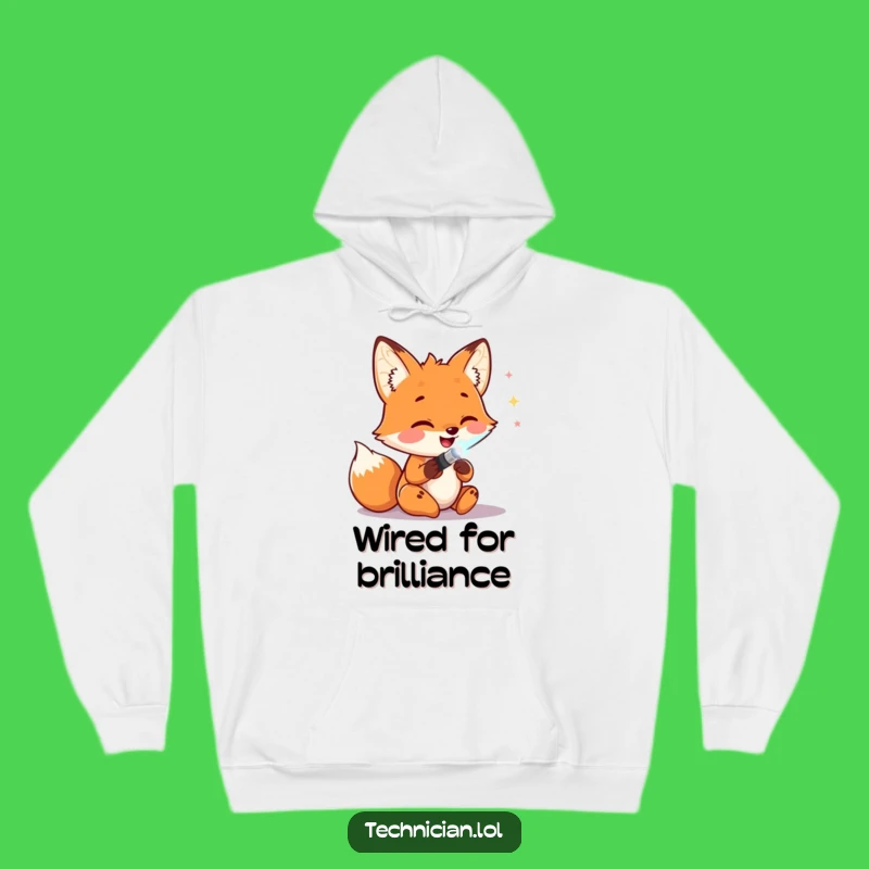 Funny Fox Soldering Hoodie: Cozy Maker Gear, Warm Funny Gift Idea