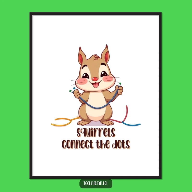 Connected Squirrel Art: Free Printable Wall Decor for Bright Spaces!