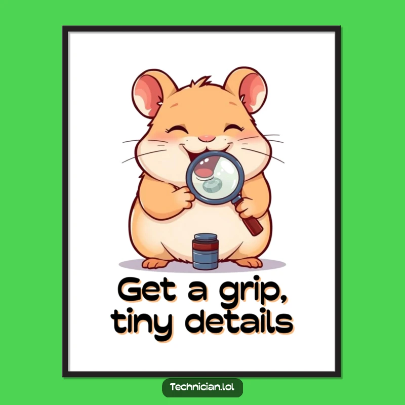 Free Printable Hamster Magnifying Glass Art: Curious Downloadable Decor for Study