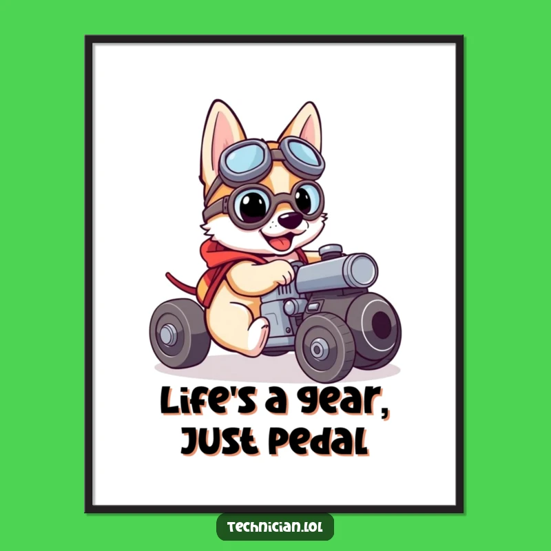 Funny Free Printable Dog Mechanic Wall Art: DIY Downloadable Decor Gift