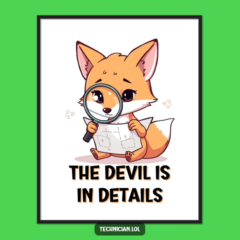 Free Printable Wall Art: Humorous Fox Detective DIY Downloadable Decor for Study