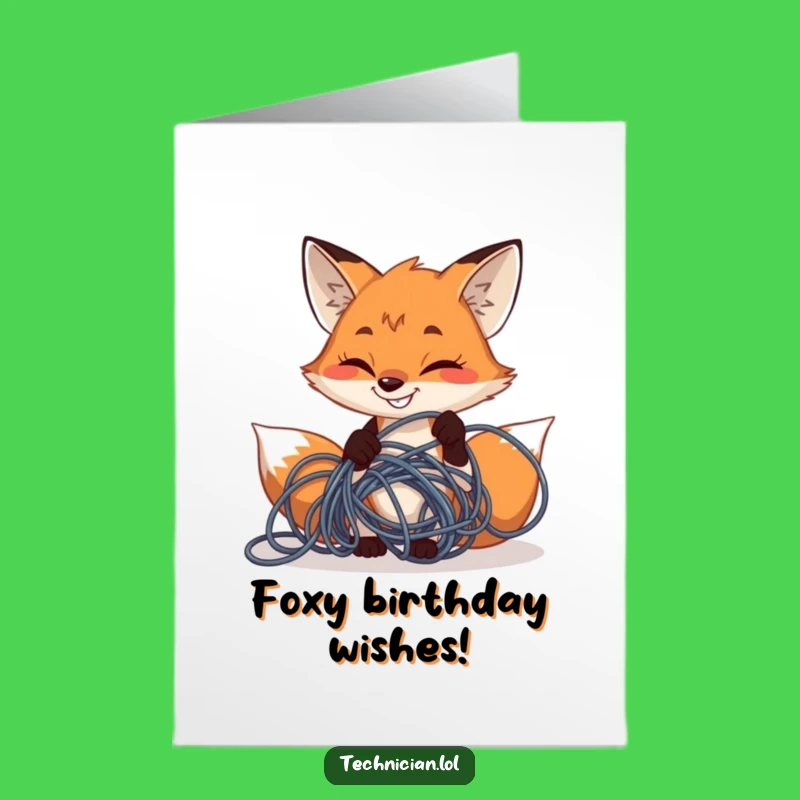 Fox Fixes Birthday Fun! Free Printable Card - Hilarious Downloadable Gift!