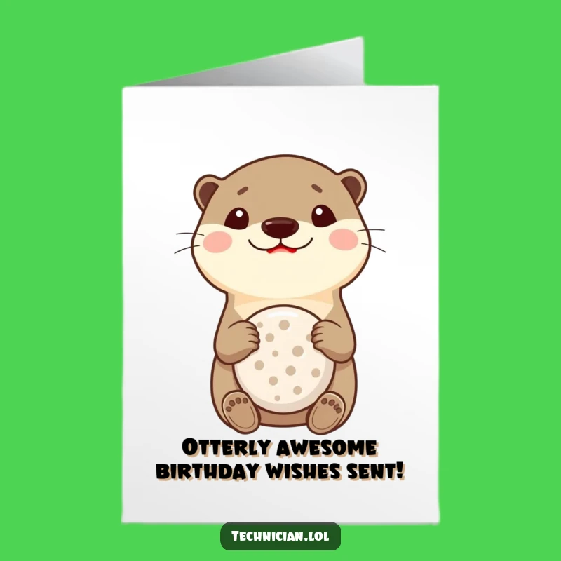 Free Printable Birthday Card: Curious Otter Multitool, Funny Downloadable Gift for Him