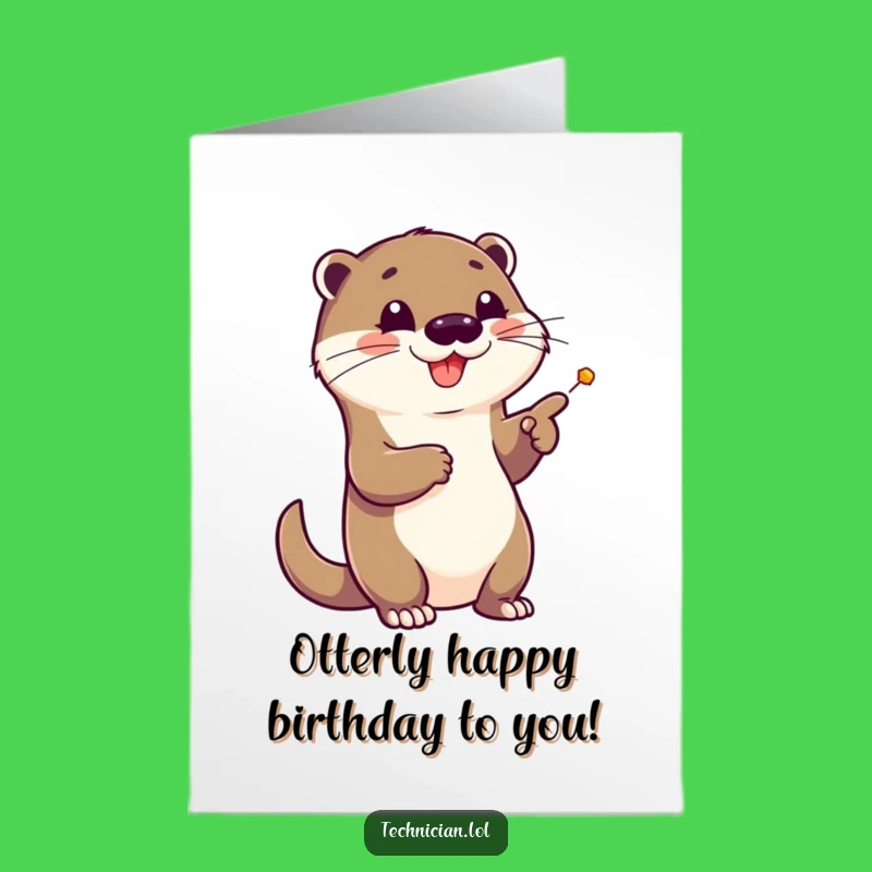 Free Printable Birthday Card: Otter's Schematic Birthday Plan