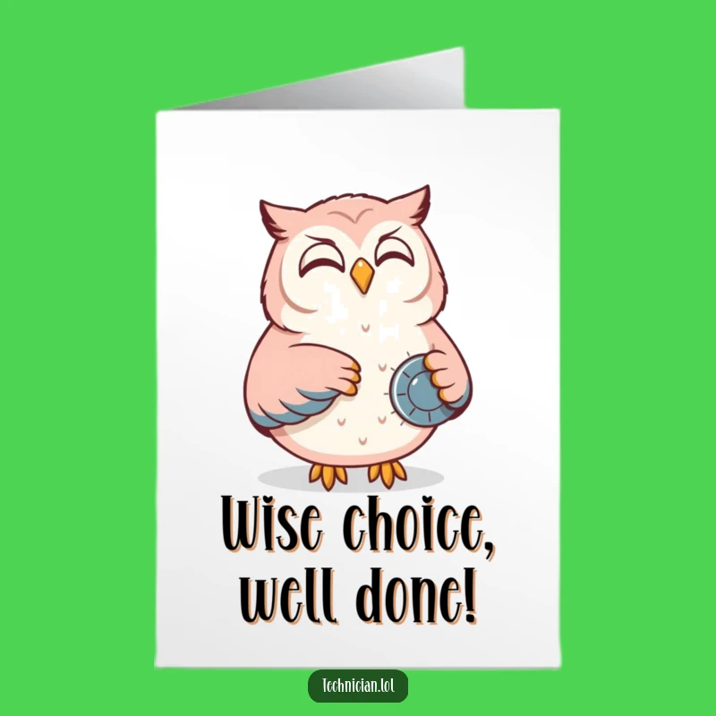 Free Printable Owl Congrats Card: Master Your Success Downloadable Gift