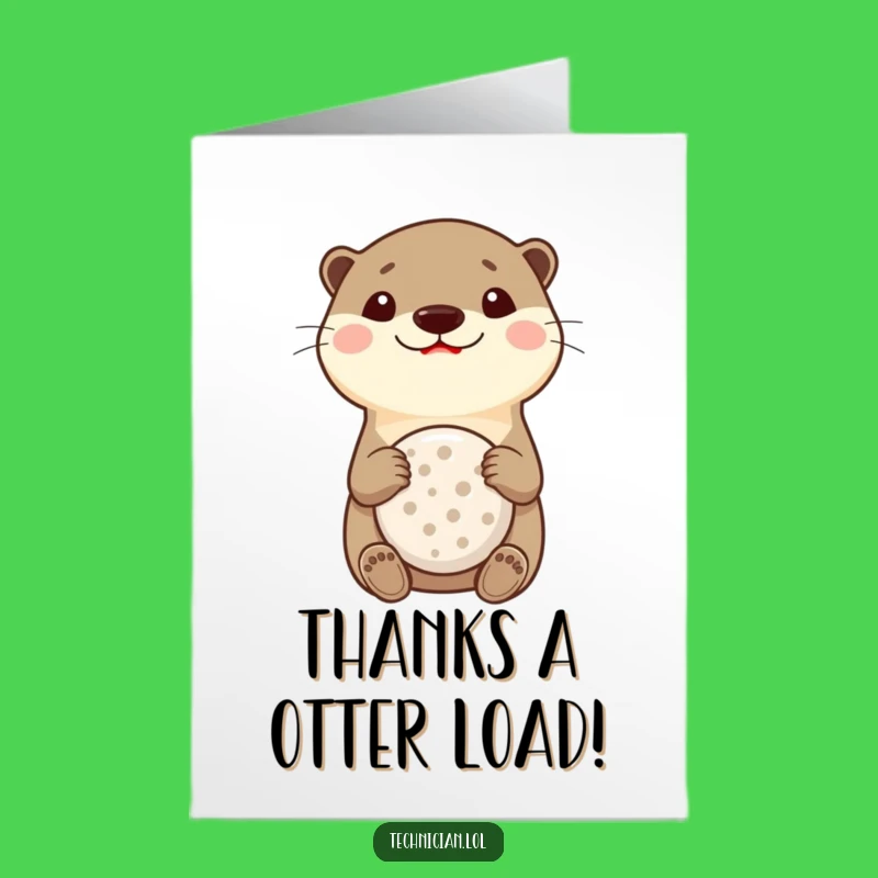 Free Printable Thank You Card: Otter Multitool, Genuine Downloadable Appreciation with Humor