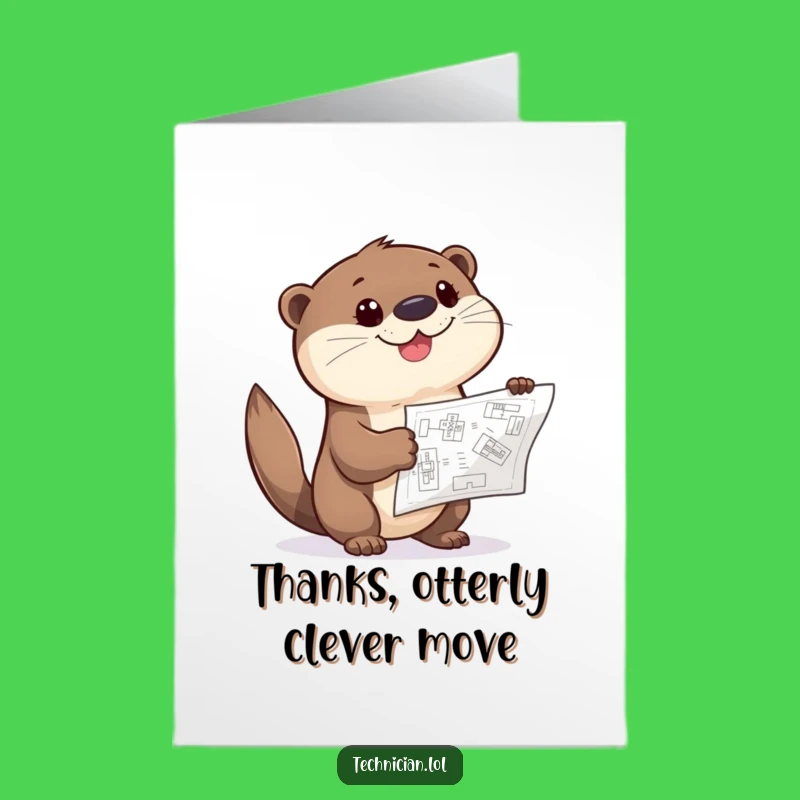 Free Printable Thank You Card: Otter's Plan for Showing Gratitude with a Giggle