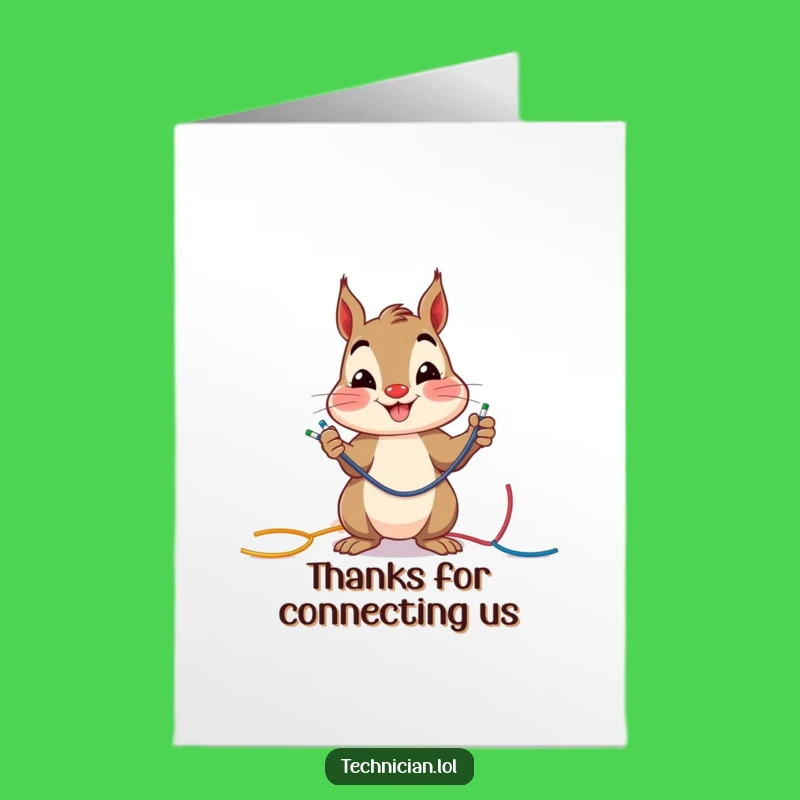 Thanks for Connecting! Free Printable Squirrel Card - DIY Gratitude!