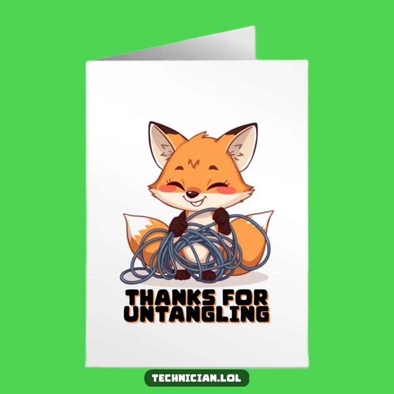 Thanks for the Fix! Free Printable Fox Card - DIY Gratitude!