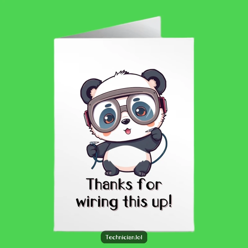 Free Printable Thank You Card: Panda's Tech Help - Downloadable Gratitude