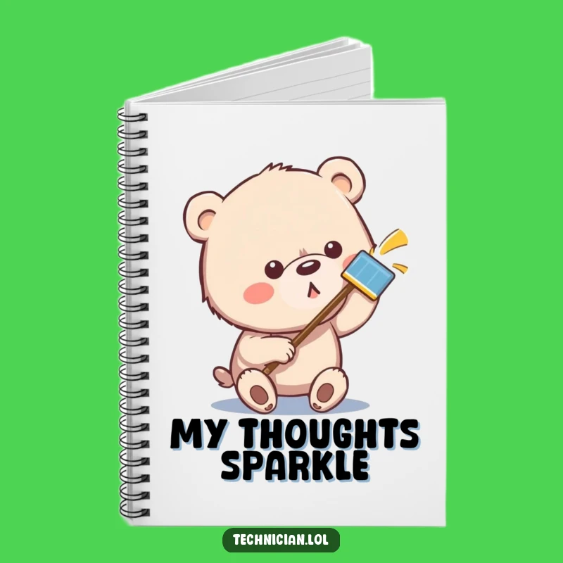 Funny Bear Cleaning Notebook: Jot Down Ideas with Precision Gift
