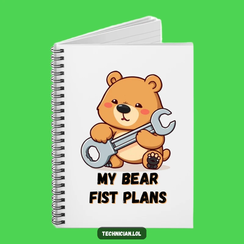 Funny Bear Mechanic Notebook: Plan Your Projects, Creative Funny Gift