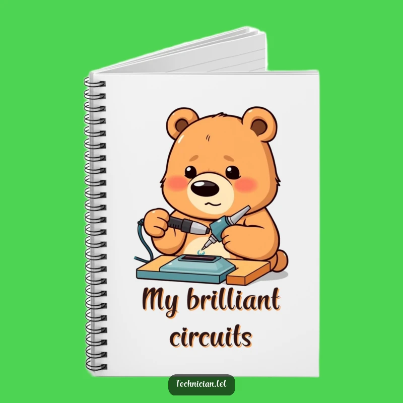 Funny Bear Notebook: Intense Maker's Journal with Soldering Iron, Gift