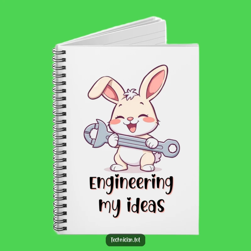 Funny Bunny Mechanic Notebook: Happy Hare Wrench Journal, Perfect For Funny Gift Giving