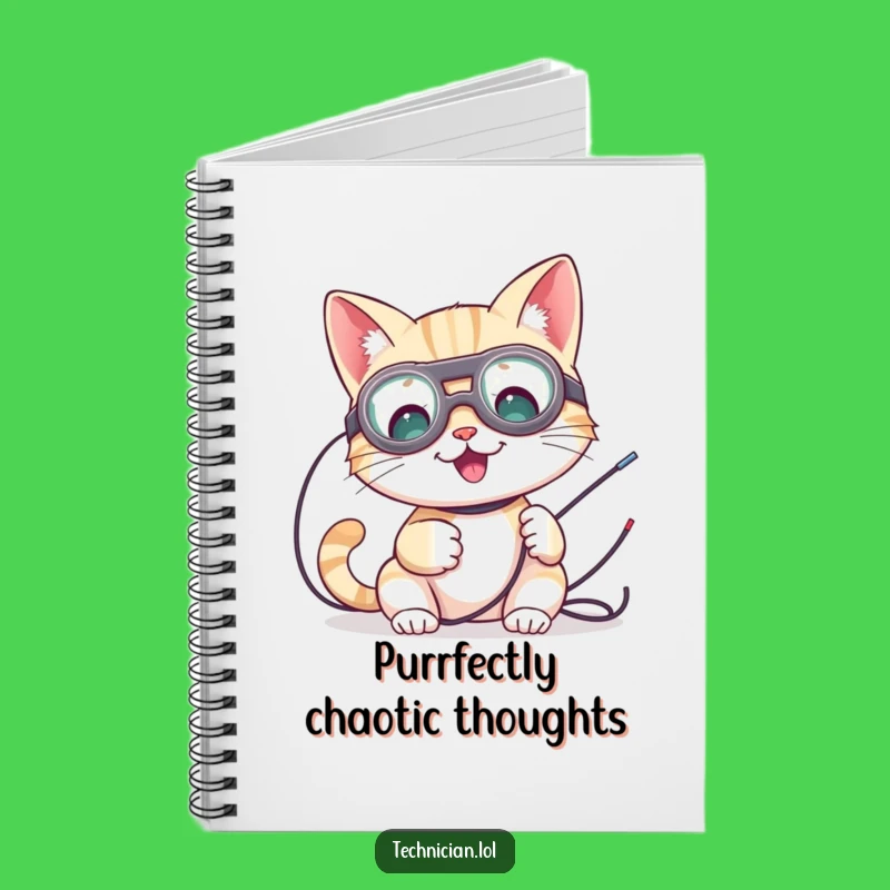 Funny Cat Electrician Notebook: Techie Kitty Journal, Perfect Humorous Gift