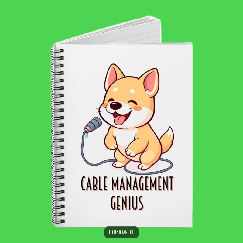 Funny Dog Cable Plug Notebook: Jot Down Ideas with Energy Gift