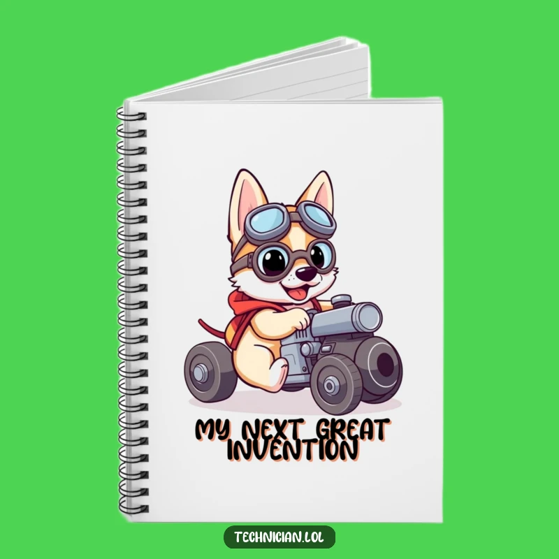 Funny Dog Mechanic Notebook: Jot Down Ideas with This Brave Pup - A Hilarious Funny Gift!