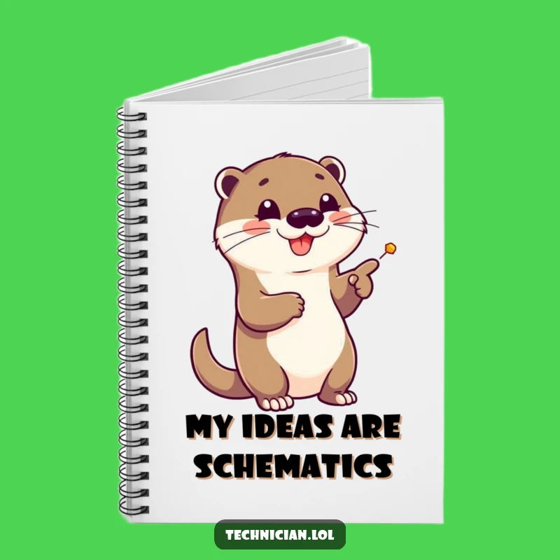Funny Otter Schematic Notebook - Journal Cartoon Pages & Funny Gift