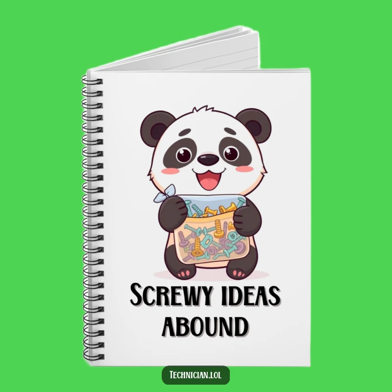 Funny Panda Screw Journal: Document Your Projects with This Proud Bear - A Smart Funny Gift!