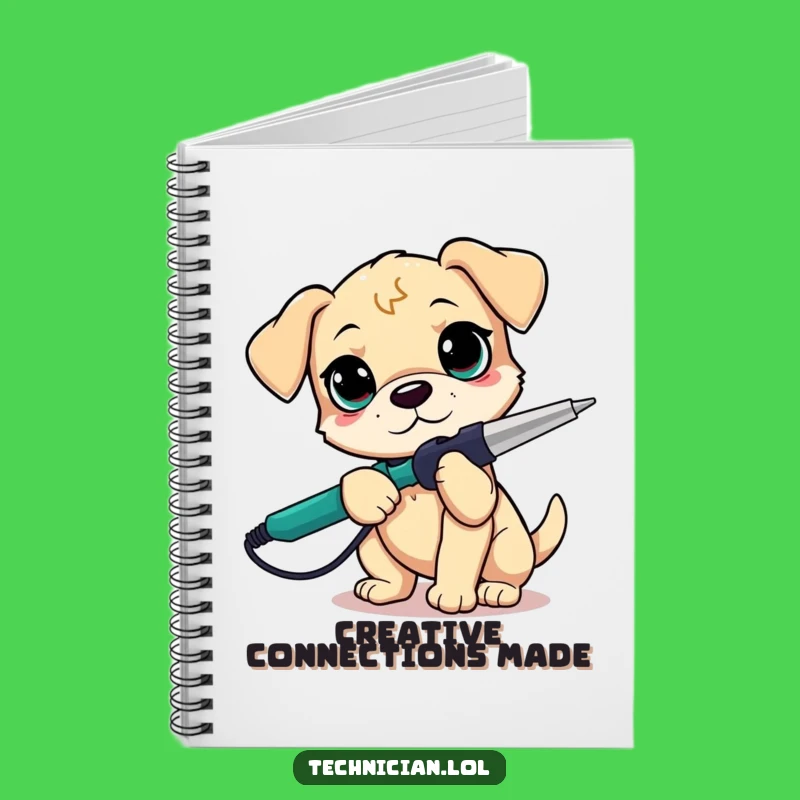 Funny Puppy Soldering Notebook: Jot Down Ideas with Determined DIY Style