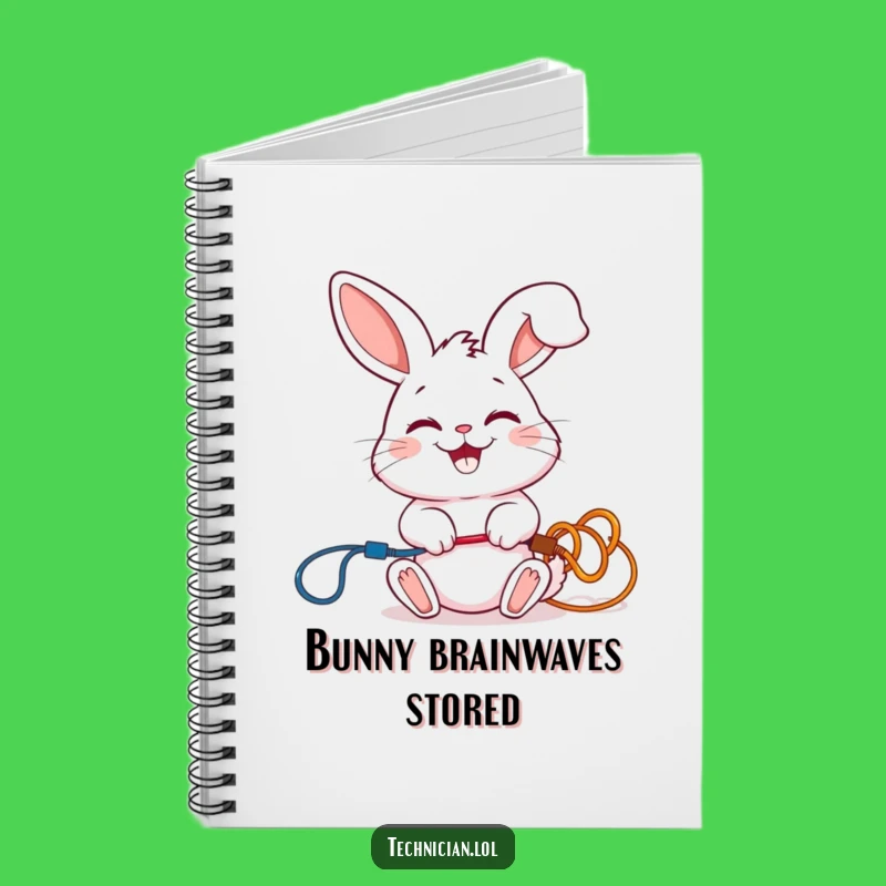 Funny Rabbit Electrician Notebook: Giggling Bunny Journal, Perfect Humorous Gift