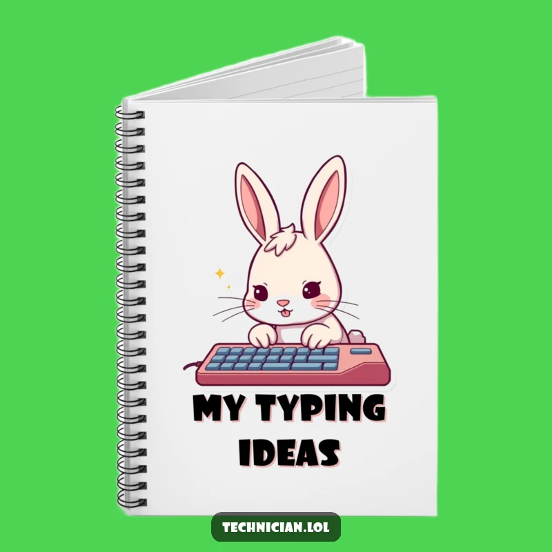 Funny Rabbit Typing Notebook - Jot Down Ideas at Lightning Speed!