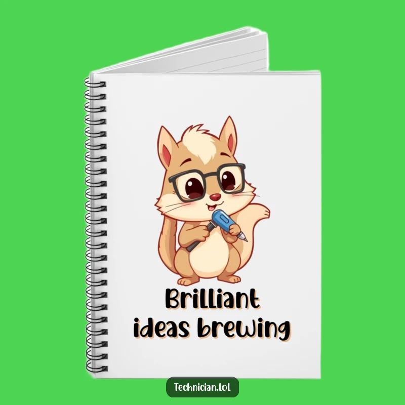 Funny Squirrel Idea Notebook: Clever Engineer Squirrel with Screwdriver, Perfect Funny Gift Journal