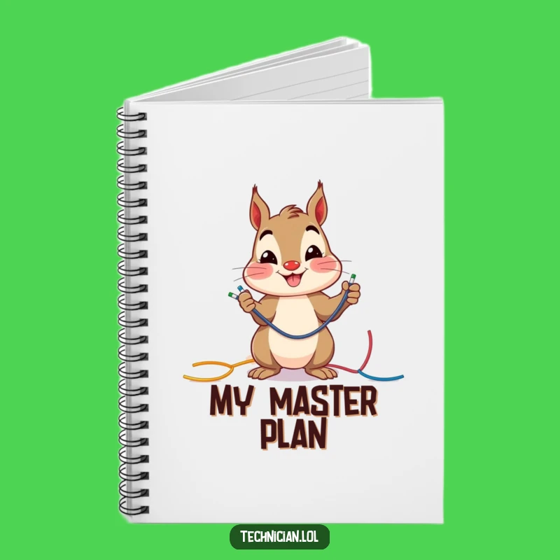 Funny Squirrel Wire Connector Notebook: Hilarious Electrician Planner, Cheerful Gift